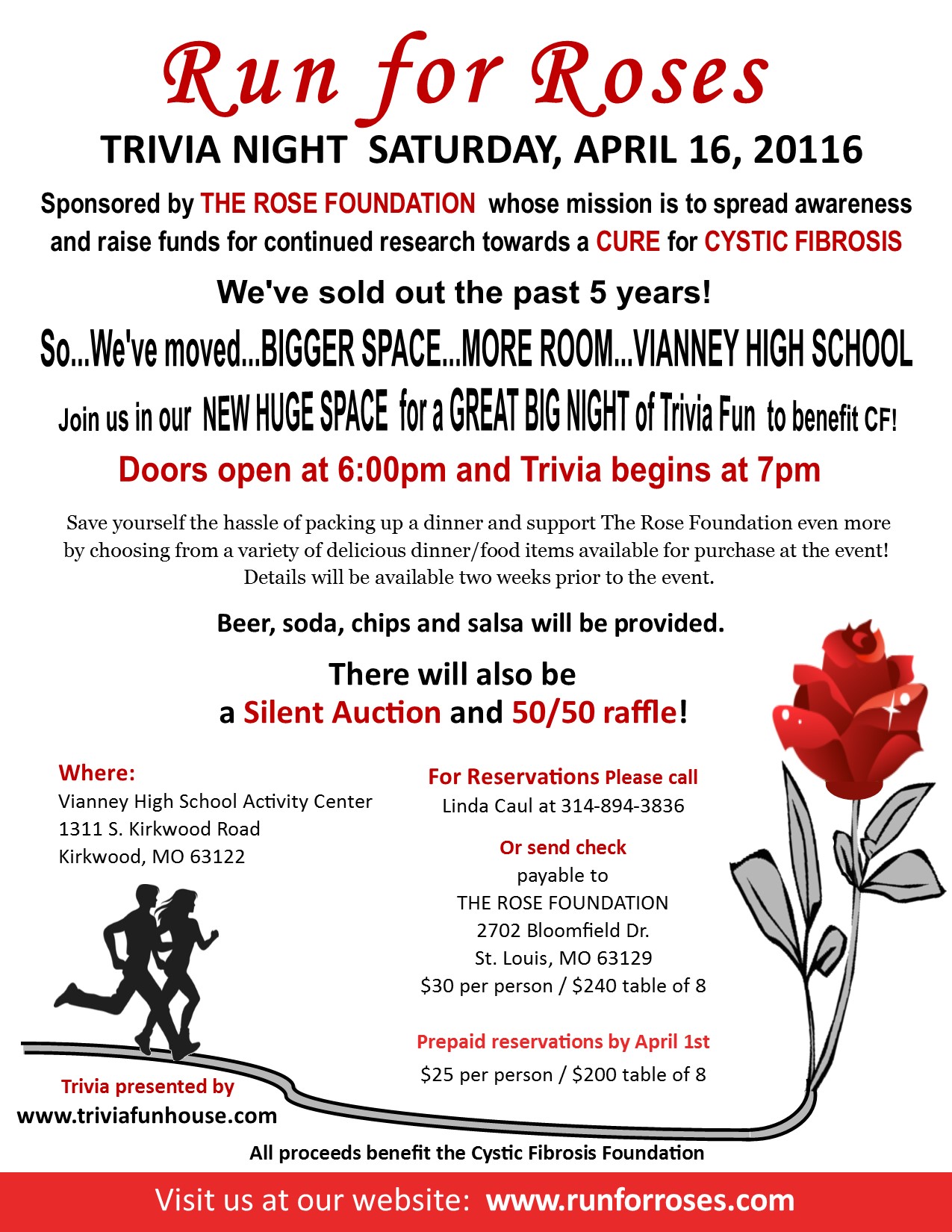 Run for Roses Trivia Night & Silent Auction @ Vianney High School | Kirkwood | Missouri | United States